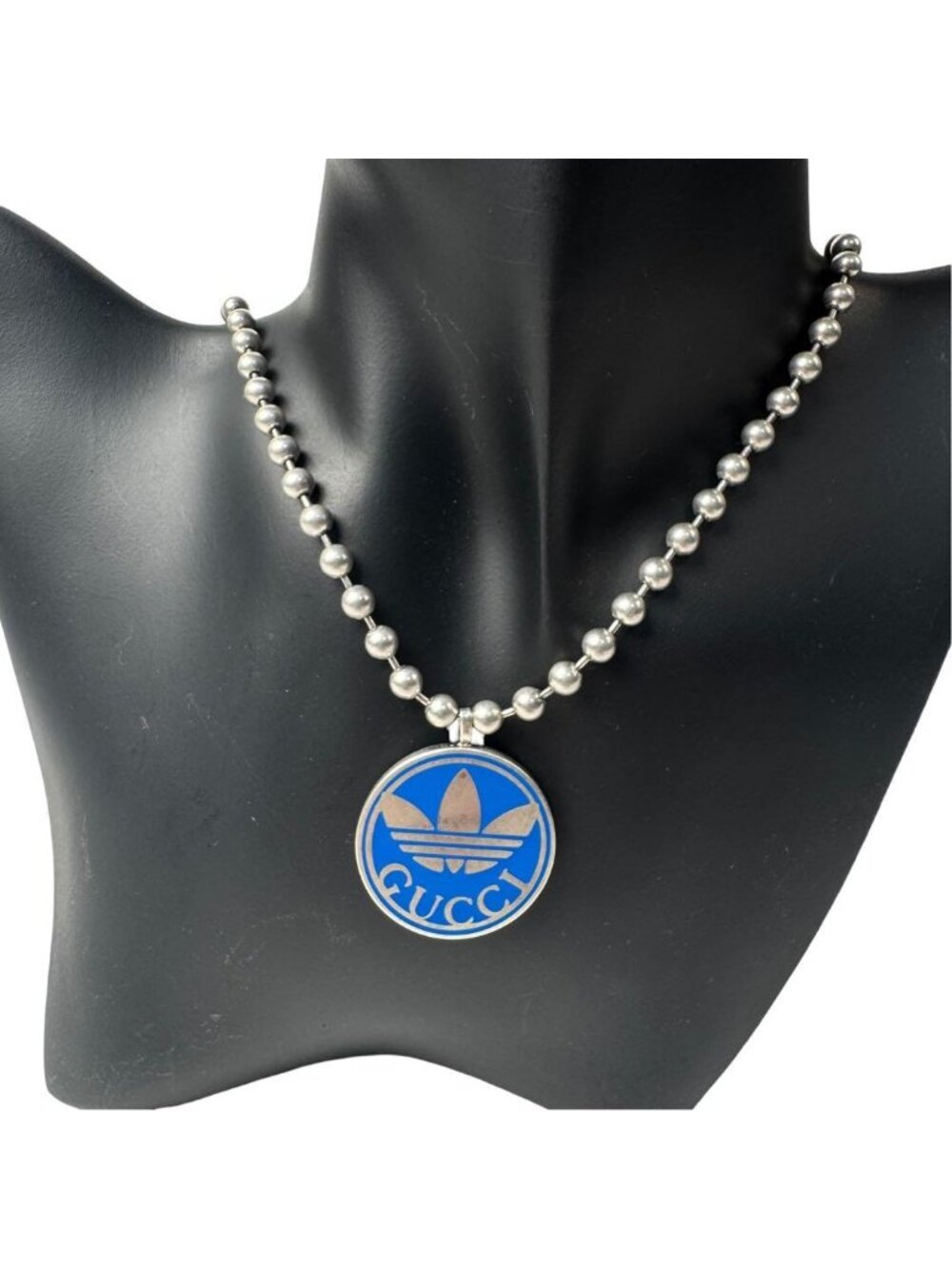 Gucci Adidas Collaboration Trefoil Ball Chain Necklace